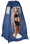 Relaxdays Pop-Up Umkleidezelt Dunkelblau,Transparent