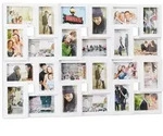 Relaxdays Bilderrahmen Collagen 24 Bilder Wei&szlig;