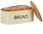 Relaxdays Brotkasten Retro XL Beige,Hellbraun,Schwarz
