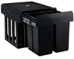 Relaxdays Einbaum&uuml;lleimer schwarz 4x8 l Schwarz