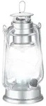 Relaxdays Sturmlaterne LED Silber,Transparent
