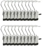 Relaxdays Stiefelklammern 20er Set drehbar Schwarz,Silber