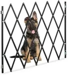 Relaxdays Ausziehbares Hundeabsperrgitter schwarz Schwarz