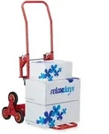 Relaxdays Treppensteiger bis 150 kg Rot,Schwarz