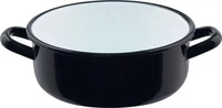 Riess Kasserolle Classic Schwarz Emaille 16 cm 1 l