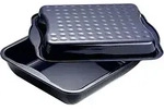 Dr. Oetker Br&auml;ter Maxi Back-Idee 42x34x13cm emailliert schwarz mit Deckel