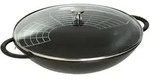 Staub Specialities Wok mit Glasdeckel 37 cm, Gusseisen