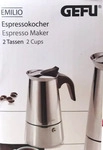 GEFU Espressokocher 2 Tassen Emilio Edelstahl