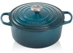 Le Creuset Br&auml;ter Signature 24 cm Deep Teal 4,2 Liter rund