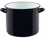Riess Suppentopf Classic Schwarz Emaille 20 cm 4 l