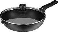 WMF PermaDur Premium Wok mit Glasdeckel, 30 cm