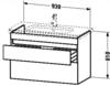 Duravit DuraStyle Waschtischunterschrank, 2 Auszüge, DS648204343,