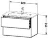 Duravit L-Cube Waschtischunterschrank, 2 Auszüge, LC624108585,