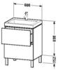 Duravit Vero Air Waschtisch mit L-Cube Unterschrank, 2 Auszüge, LC6936N4949,