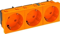 OBO Bettermann Vertr 6120125, OBO Bettermann Vertr Steckdose 33 Grad, 3-fach...