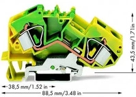 WAGO 783-607/999-950, WAGO GmbH & Co. KG 2-Leiter-Schutzleiterklem....