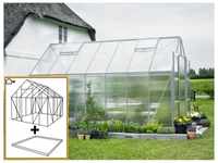 Halls Greenhouses Est. 1934 Gewächshaus Magnum 148 - 11,5 m², silber, 257x446x258