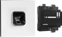ekey 204716, ekey sLine Fingerprintset in Schwarz f&uuml;r Gira 106 Verkehrswei&szlig;