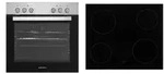 Backofen Herdset Einbau Kochfeld Glaskeramik rahmenlos 66 L Respekta HS2000-33