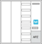 Hager ZB34VT7APZ2, Hager ZB34VT7APZ2 SYS VF 7-reihig APZ MM universZ 1100x1050x205