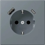 JUNG LC1520-15CA251, Jung LC1520-15CA251 SCHUKO-Steckdose mit USB-Ladeger&auml;t Safety+