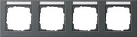 Gira 109423, Gira 109423 Abdeckrahmen 4-fach waagerecht Beschriftungsfeld Gira E2