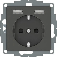Merten MEG2366-0414, Merten MEG2366-0414 Schuko Steckdose mit USB Ladeger&auml;t