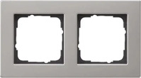 Gira 0212335, Gira 0212335 Abdeckrahmen 2-fach flach Gira E2 Edelstahl