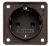 Berker 941852501 Steckdose SCHUKO mit Schraubklemmen Integro Modul-Einsätze Braun