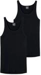 SCHIESSER Herren Unterhemd 2er Pack - Sport-Jacke, Original Feinripp
