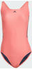 ADIDAS Damen Badeanzug Mid 3-Streifen, Größe 38 in Rot