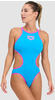 ARENA Damen Sport Badeanzug One Biglogo, Größe 34 in TURQUOISE-FLUO PINK