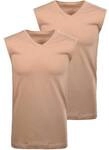 RAGMAN Herren Unterhemden, 2er Pack - Shirt, Baumwolle, V-Ausschnitt, einfarbig