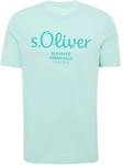 S.OLIVER s.Oliver Herren T-Shirt - Basic, Logoprint, Rundhals, Baumwolle