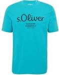 S.OLIVER s.Oliver Herren T-Shirt - Basic, Logoprint, Rundhals, Baumwolle