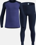 Odlo 196702, ODLO Herren Funktionsunterw&auml;sche "Active Warm Eco" Set 2-teilig Blau
