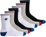 CHAMPION Champion Unisex Socken, 6 Paar - Crew Socken, Logo, Streifen