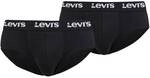 LEVIS Levi's Herren Slips, 2er Pack - Repeat Logo Brief 2P, Logobund, Cotton Stretch,