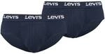 LEVIS Levi's Herren Slips, 2er Pack - Repeat Logo Brief 2P, Logobund, Cotton Stretch,