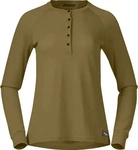 bergans 7903562, BERGANS Bergans Damen T-Shirt LYSEBUWOOLW HENLEY Gr&uuml;n female