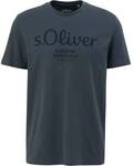 S.OLIVER s.Oliver Herren T-Shirt - Basic, Logoprint, Rundhals, Baumwolle