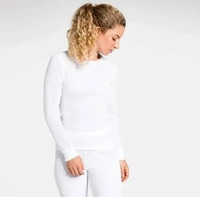 Odlo 152021, ODLO Damen Unterw&auml;scheoberteil Shirt Crew Neck Warm Wei&szlig; female