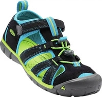 Keen 1016426, KEEN Jungen Outdoor Sandalen "Seacamp II CNX" BLACK/BLUE DANUBE