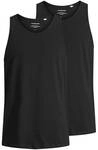 JACK AND JONES JACK&JONES Herren Tanktop, 2er Pack - JACBASIC TANKTOP, einfarbig,