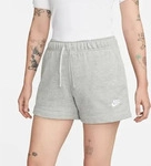 Nike DQ5802, NIKE Damen Shorts W NSW CLUB FLC MR SHORT DK GREY HEATHER/WHITE...