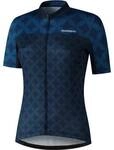 SHIMANO W's MIZUKI Short Sleeve Jersey, Navy