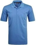 RAGMAN Herren Poloshirt - Oberteil, Softknit-Polo, Baumwollmischung, Brusttasche,