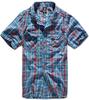 Brandit Roadstar Shirt Hemd kurzarm rot/blau, Größe M