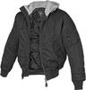 Brandit MA-1 Jacke Sweat Hooded schwarz/grau, Größe S
