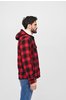 Brandit Hooded Lumberjacket mit Teddyfutter red/black, Größe XXL